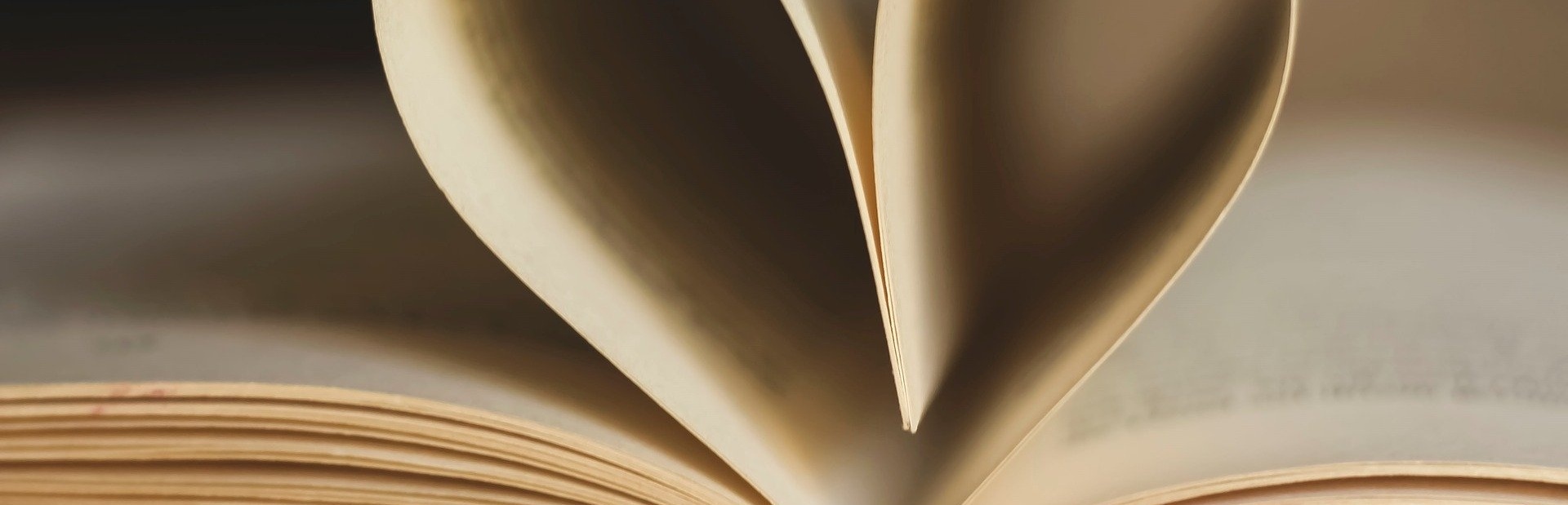 Buchseiten bilden ein Herz Buchseiten bilden ein Herz